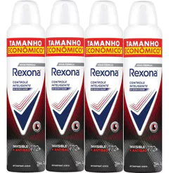 Kit Desodorante Aerosol Rexona Antibacterial + Invisible 250ml - 4 Unidades