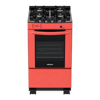 Fogao 4 Bocas Venax delplus Vitreo Bl Vermelho Gas Glp