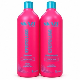 Kit Skazi Vegano Shampoo E Condicionador Efeito Liso 1 Litro