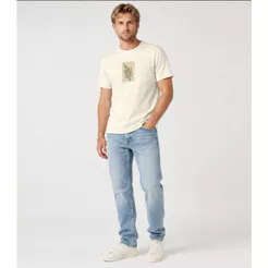 Camiseta Masculina em Meia Malha Diametro Bege
