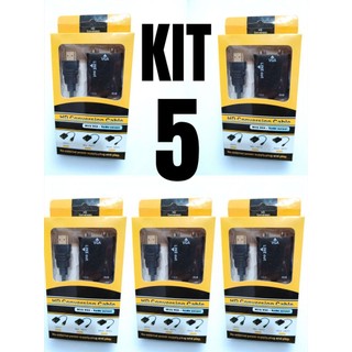 Kit Atacado 5/7 Cabo Conversor Adaptador Hdmi Para Vga Com Saída P2 Áudio