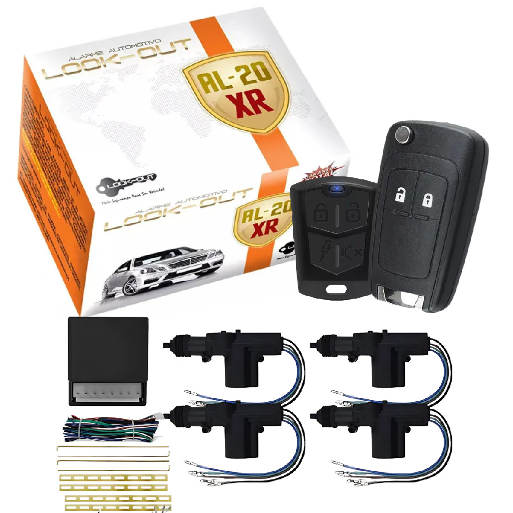Kit Alarme Bloqueador Al20xr Chave Canivete Gm E Trava 4p em Oferta na Shopee