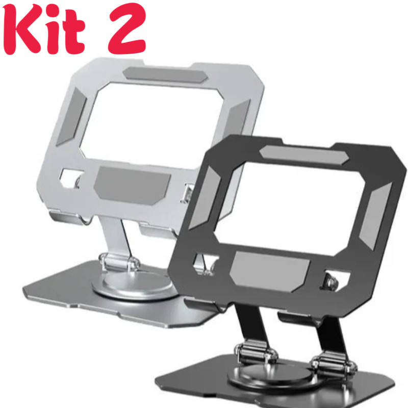 2/1 Suporte de Metal Ajustável Para Notebook 10 Ate 17" Giratória de 360° Suporte Notebook Suporte para Notebook