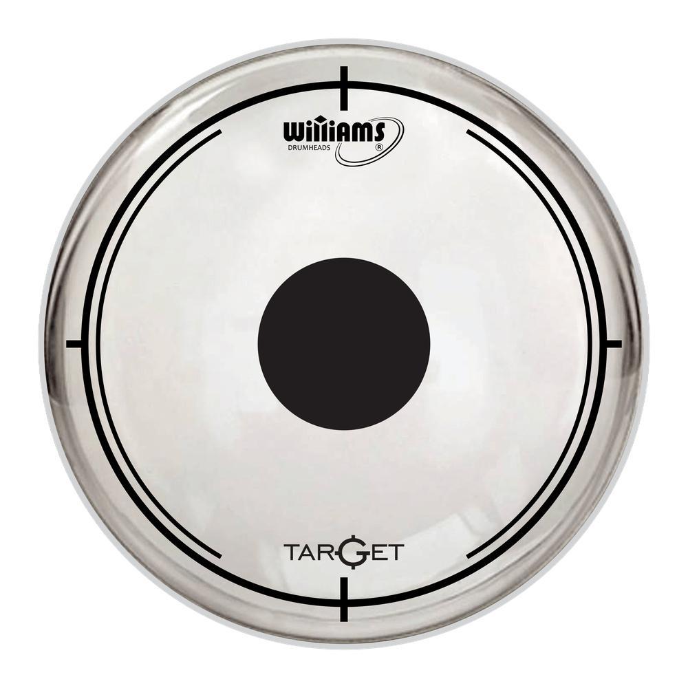 Pele Williams Target Dot DT2 Clear 18¨ Bass filme duplo com Dot pra bumbo DT2-188-18BD
