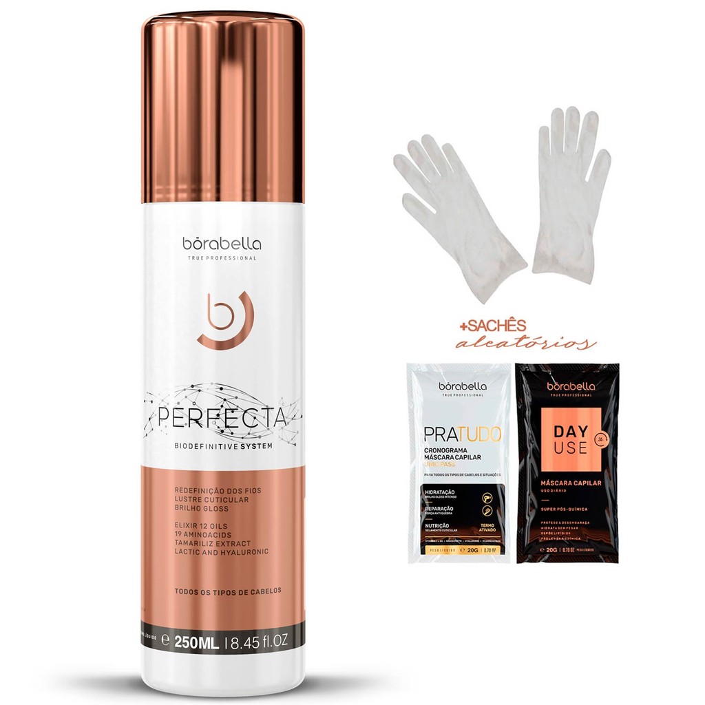 Borabella Perfecta SemFormol Bio Definitive 250ml + Sachês/Luvas