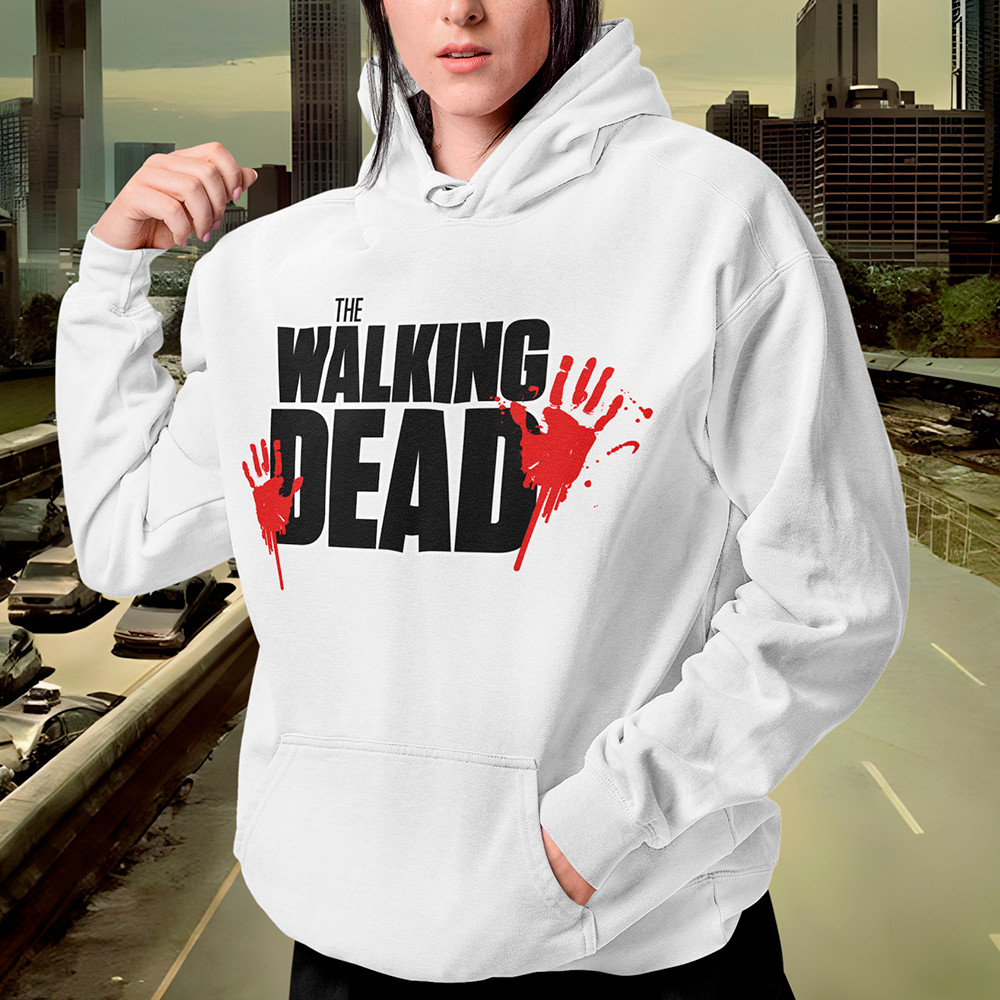 Moletom The Walking Dead Blusa De Frio Unissex Casaco Com Capuz Agasalho Flanelado Algodão