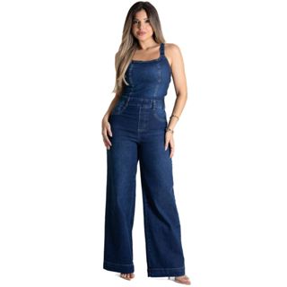 Macacão Jeans Sawary - 281378 em Oferta na Shopee