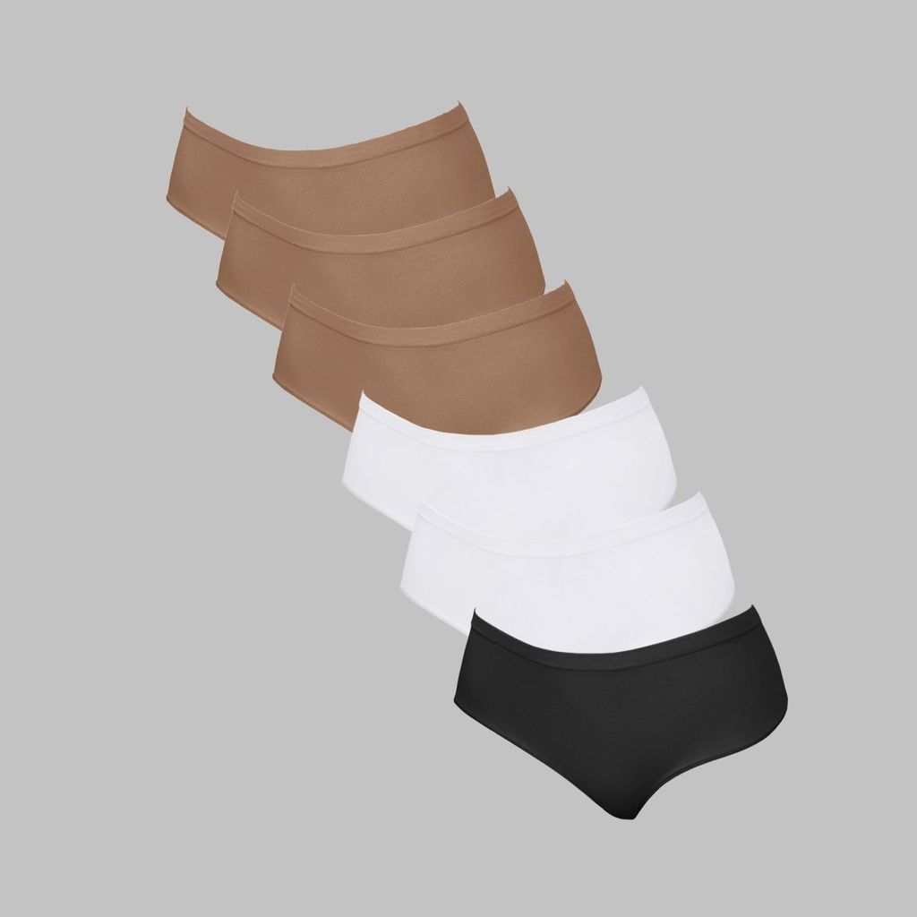 Kit 6 Calcinhas Cintura Baixa Hanes