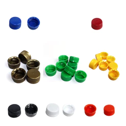 100 Tampas Plástica 28mm Perfil Baixo Lacre Com Rosca Pra Garrafa Pet Fechamento