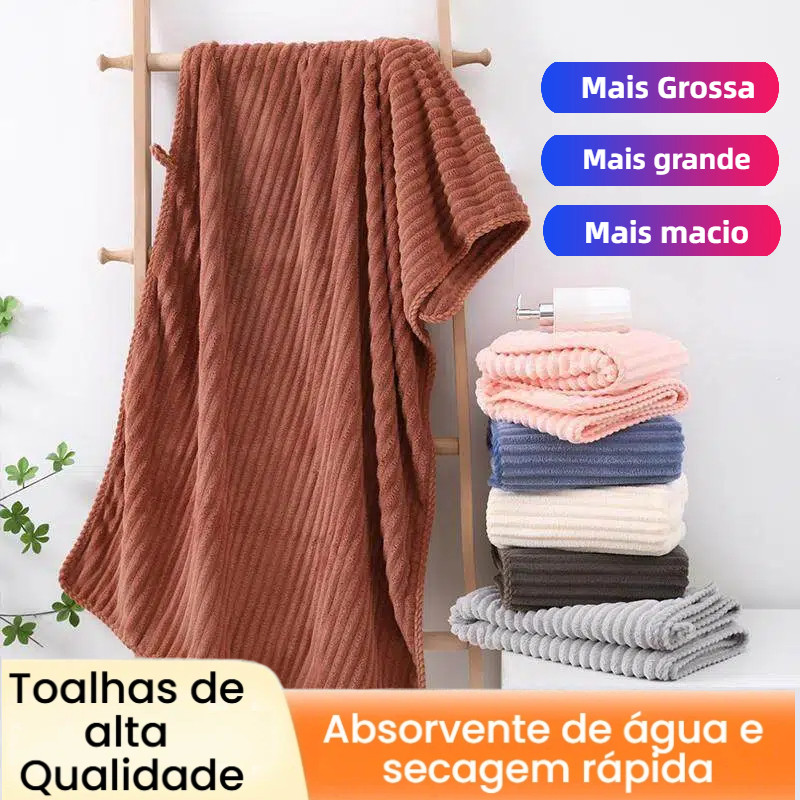 Toalha de Banho Microfibra Coral 70x140cm – toque Macia, Leve, Alta Absorção e Secagem Rápida por R$ 23,80