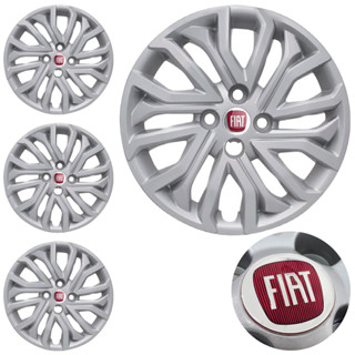 Jogo 4 Calota Aro 14 Fiat Argo Cronos 2022 Palio Uno Siena C/ Emblema Resinado em Oferta na Shopee