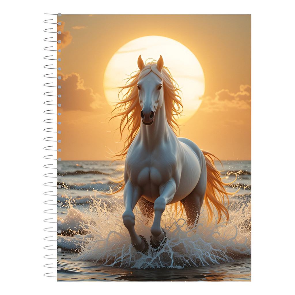 Caderno Cavalo Correndo 1,10 ou 20 Matérias | Lançamento Exclusivo em Oferta na Shopee