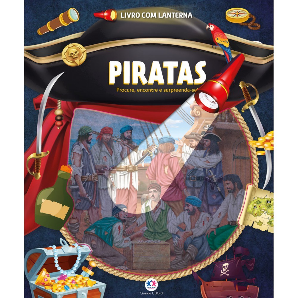 Livro Piratas - Livro com lanterna