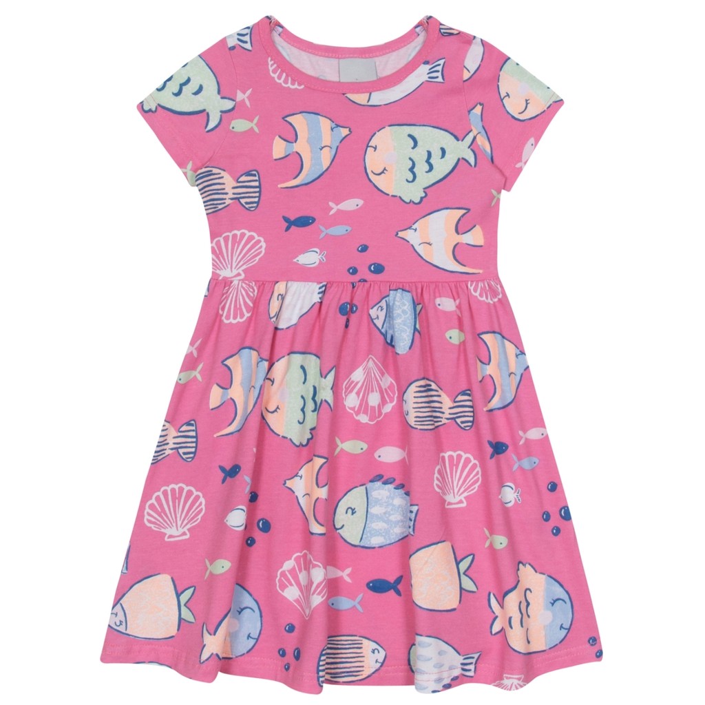 Vestido Infantil Menina Malwee 8 Anos Algodão Confortável Casual Estampado Roupa Infantil