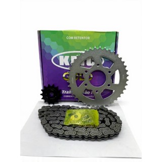 KIT TRANSMISSAO KMC GOLD DOMINAR 200 COM RETENTOR em Oferta na Shopee