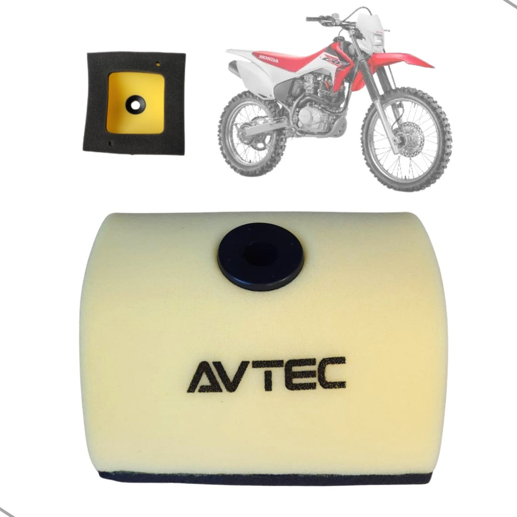 Filtro De Ar Crf 230 Avtec Moto Motocross Enduro Off Road