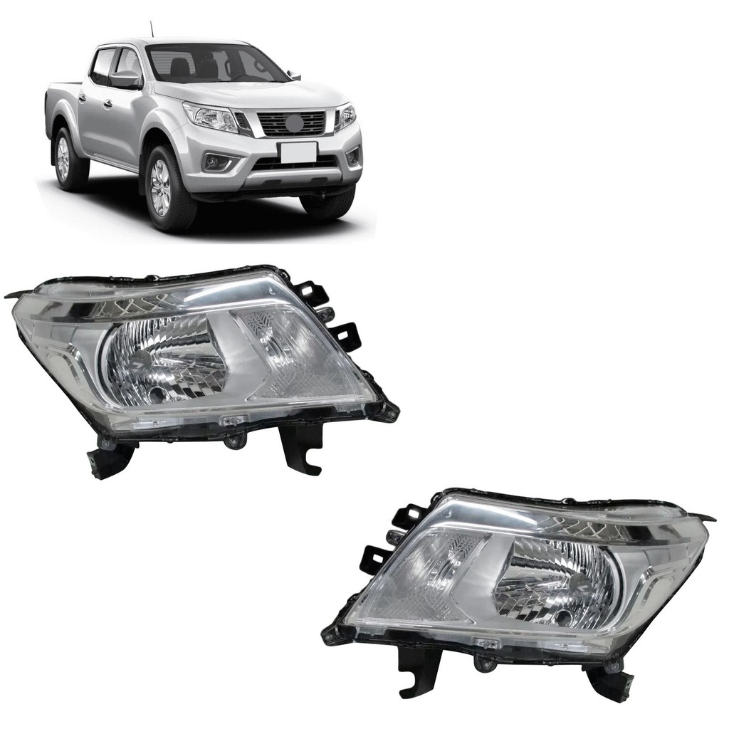 Par Farol Cromado Nissan Frontier 2017 2018 a 2021 Sem Led