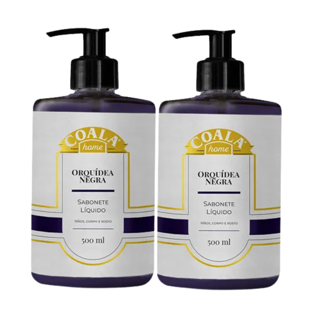 KIT C/2 SABONETE LÍQUIDO COALA ORQUÍDEA NEGRA 500ML em Oferta na Shopee