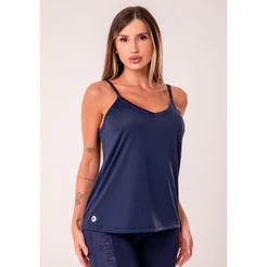 CAMISETA FITNESS FEMININA DE ALCINHA COM DECOTE V REFLECTIONS DLK