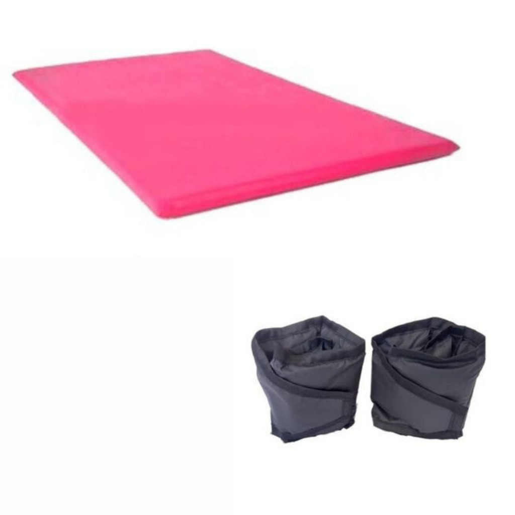 Kit –  PAR Caneleira 1kg + Colchonete 90x40cm ROSA oferta