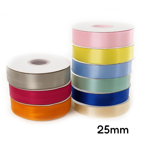 Fita Cetim n.5 25mm Rolo 50 metros Várias Cores Artesanato Pachtwork DIY Laços Enfeite Decoração em Oferta na Shopee
