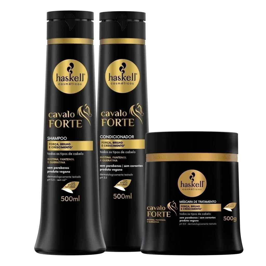 Kit Cavalo Forte 500g Haskell | 3 Itens em Oferta na Shopee
