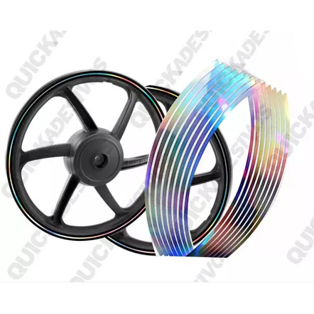 friso Holográfico Adesivo Fita 2 Roda moto