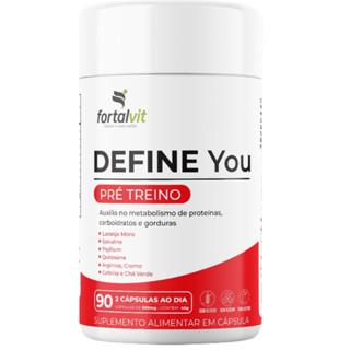DEFINE - Morosil + Spirulina, Cafeína, Café Verde, Picolinato de Cromo, Psyllium, Arginina e Quitosana, 90 Cápsulas, For em Oferta na Shopee