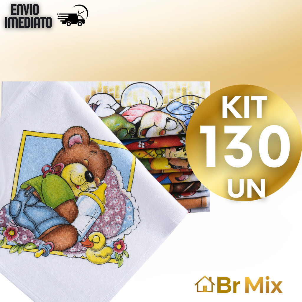 Kit Panos de Prato 40x70cm Estampas Variadas Utilidades Casa Cozinha Utilidades