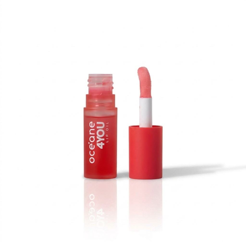 Lip Oil Oceane 4You Hidratante Labial Punch Rosa 06g Maquiagem Skincare Acido Hialuronico Vegano