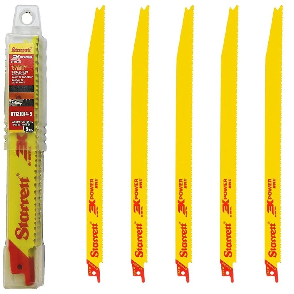 Cartela de lâmina para serra sabre 12" 14 dentes com 5 peças - Starrett