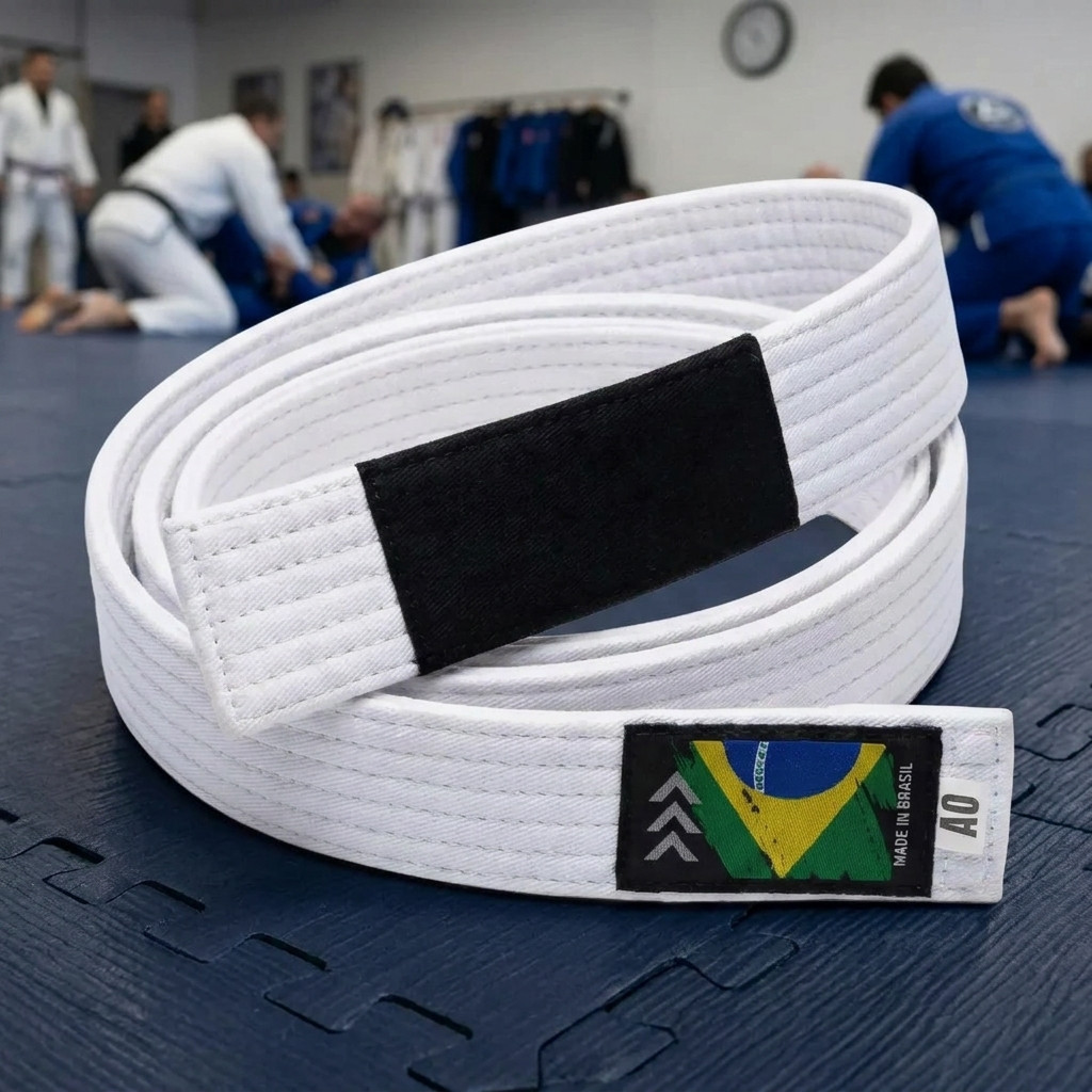 Faixa Jiu Jitsu 100% Algodão Profissional Reforçada 6 Costuras Ponta Graduação Infantil Adulto Treino Competição