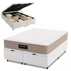 Cama Box Baú Colchão Queen Molas Ensacadas Splendido 158x198x65cm Munhoz