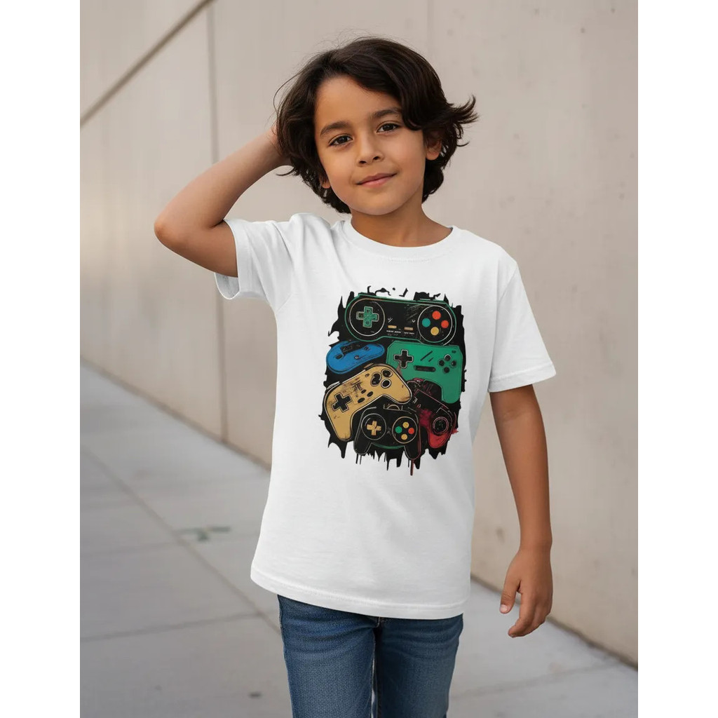 Camisa Infantil Juvenil 100 Algodão Game Color Streetwear