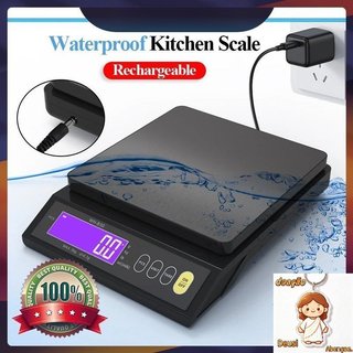 Balança De Cozinha Eletrônica Recarregável De 5kg/10kg De Aço Inoxidável À Prova D'água Uso Doméstico Pesagem Digital Fe