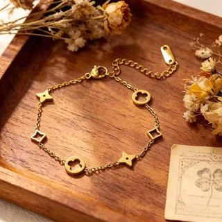 Pulseira de Ouro e Prata Fashion em Aço Inoxidável com Coração Elegante em Cores ANJIN