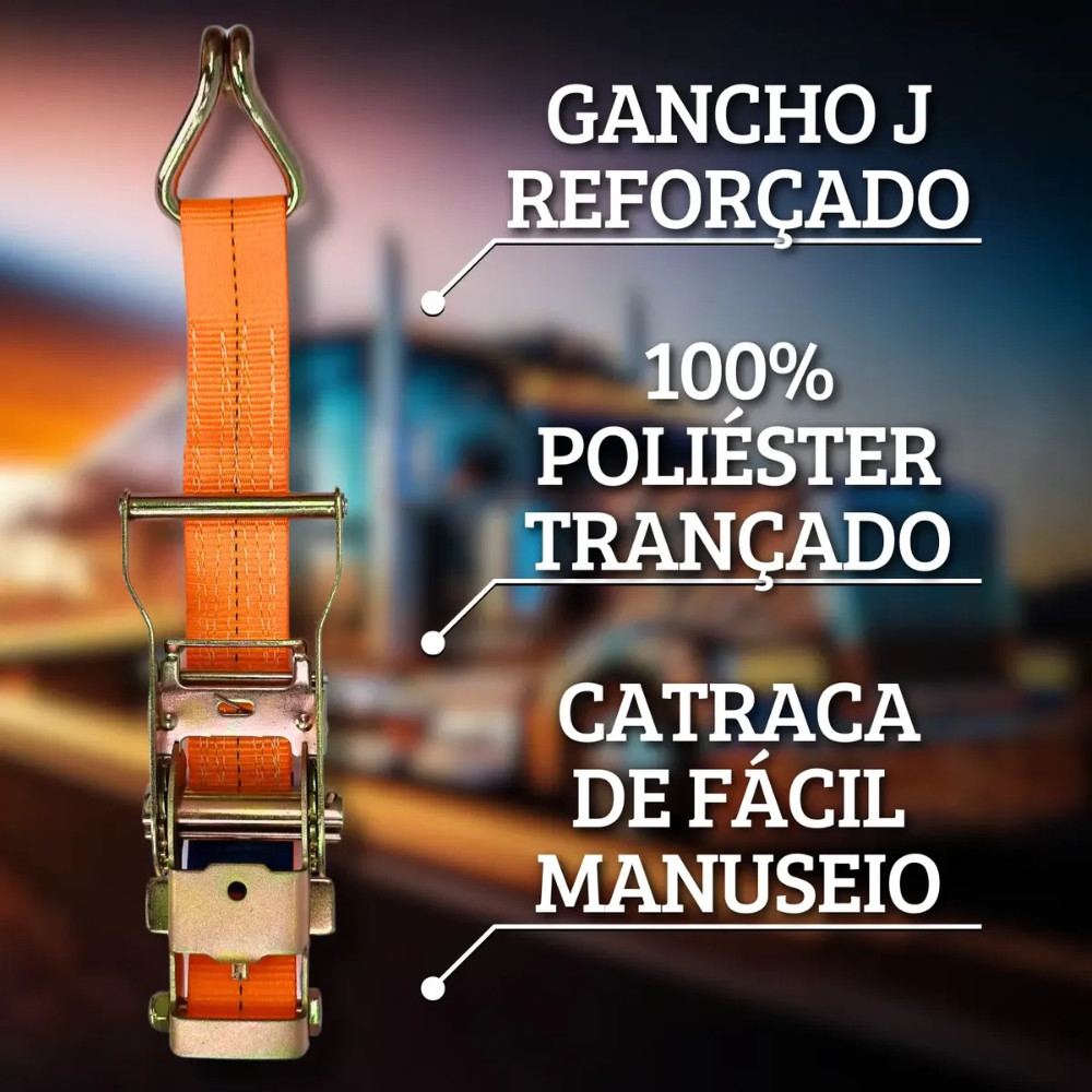 Kit 2 Cintas com Catraca para Amarração de Carga 1,5 Tonelada 9 Metros Muke Tools · foto 2
