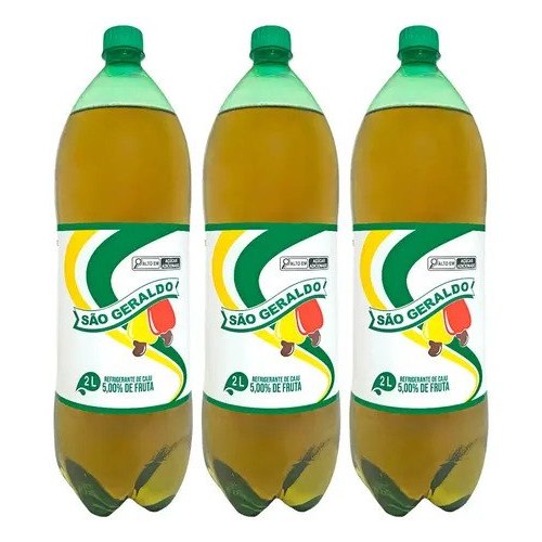 Cajuína São Geraldo 2L Caixa 3 Unidades Bebida Natural Saudável