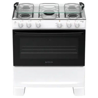 Fogão Mônaco Plus 5 Bocas Automático Mesa de Inox Forno Atlas