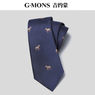 Giyomon Moda masculina Casual na moda gravata azul marinho pônei negócios Formal Wear trabalho noivo gravata de casament