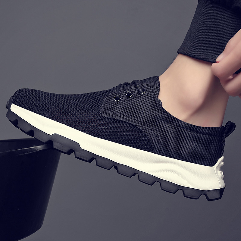 2025 primavera verão novo estilo All-Match sapatos casuais estilo fino respirável malha sapatos masculinos sapatos de pa