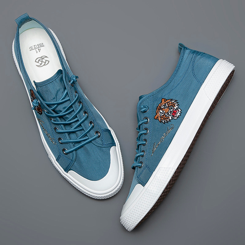 2026 novo estilo sapatos masculinos primavera respirável sapatos de lona sapatos casuais masculinos tênis de sola macia