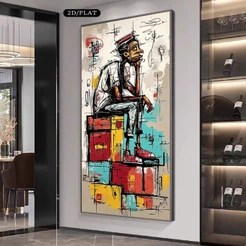 Quadro Decorativo Grande 120x80cm Moderno Estética Atual Visual Imponente Sala,Quarto,Copa,consultório,escritório,hall