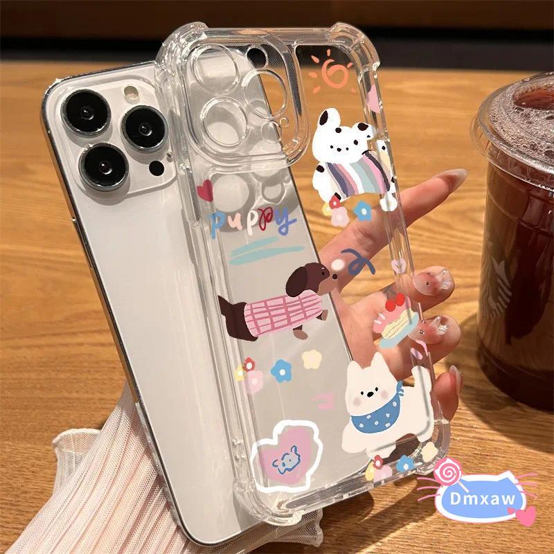 Bonito Dos Desenhos Animados Cão Quatro Cantos Caso De Telefone Para Samsung Galaxy A40 A36 A35 A34 A33 A32 A31 A30 A30S