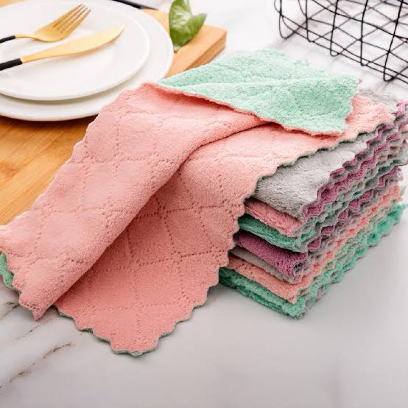 Pano De Cozinha Super Absorvente Microfibra Toalha De Limpeza Doméstica Super Duravel Macio
