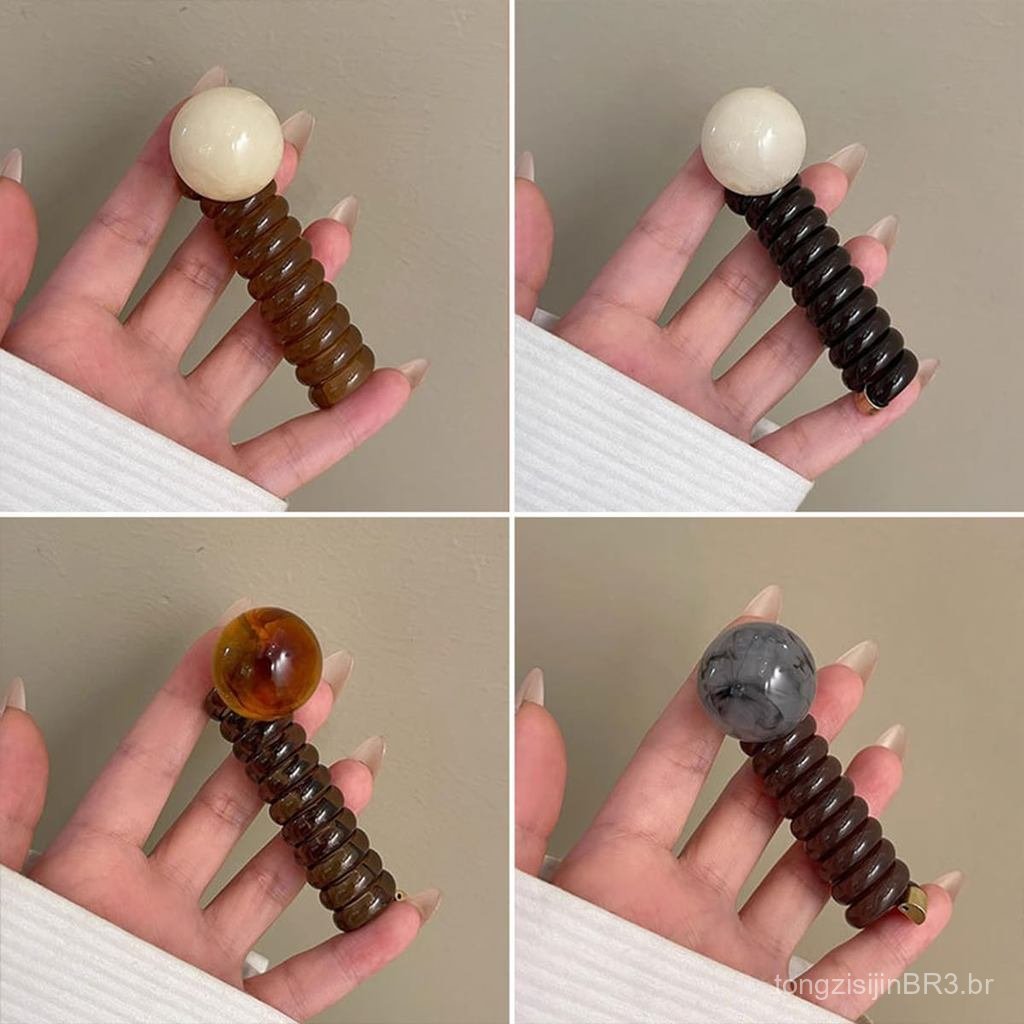 Elásticos de cabelo em espiral, elásticos de cabelo tipo fio de telefone, elásticos de cabelo para mulheres, d