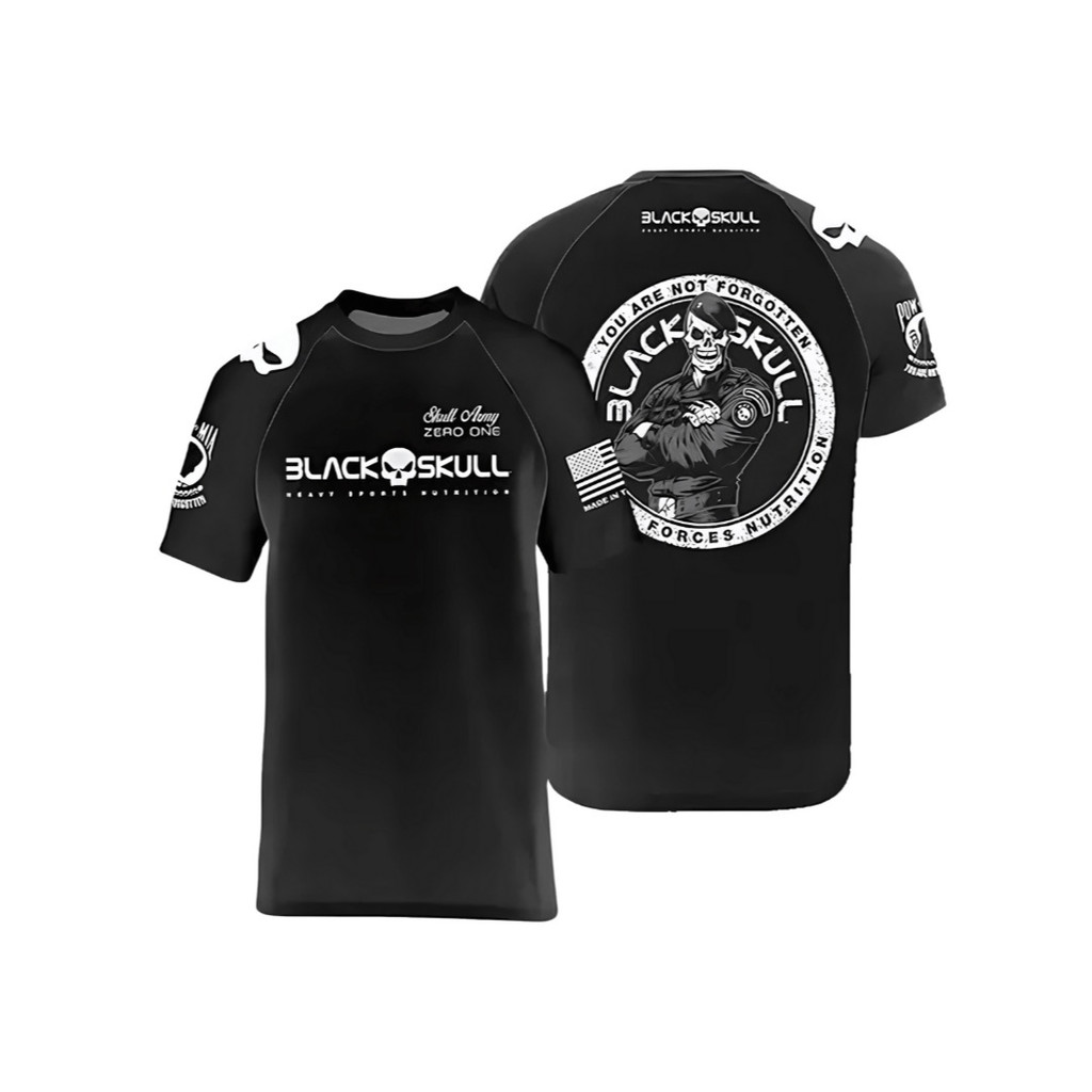 Camiseta Black Skull Dry Fit Soldado Bope Preta