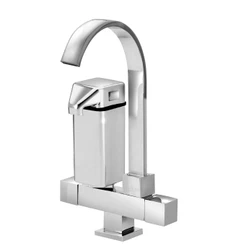 Torneira Cozinha Filtro Quadrada Bica Móvel Mesa Luxo 1/4v Agua Quente Fria Gourmet