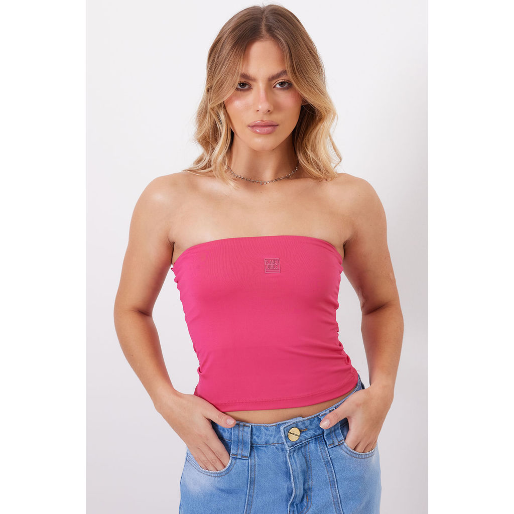 Top Sem Alça You Poliamida Planet Girls Pink