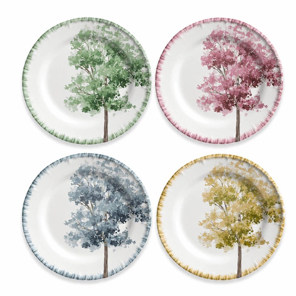 Conjunto de 4 Pratos Rasos Albero Scalla